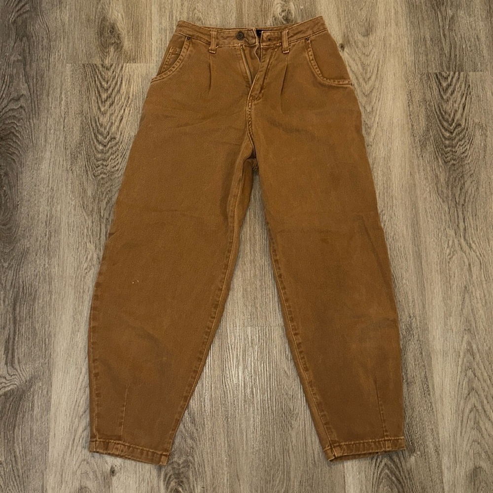 Zara Wide Leg Pants in Warm Brown